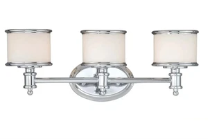 Vaxcel Lighting CR-VLU003 Chrome Carlisle 3-Light 22-1/4"W Vanity Light - Picture 1 of 5