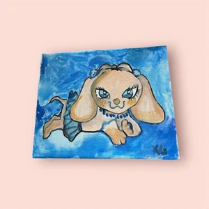 Blue Dog Painting Canvas Art Decor - Picture 1 of 3