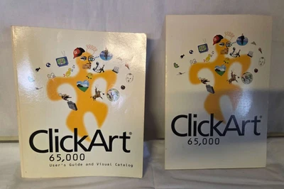 Manual de programa y CD Broderbund Click Art 65.000 para Windows 95 Foto 1 de 4