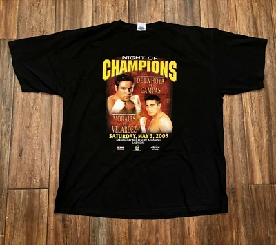 2003 OSCAR DE LA HOYA WORLD SUPER WELTERWEIGHT CHAMPIONSHIP BOXING T-SHIRT XXL - Image 1 of 4