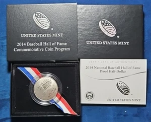 2014 S U.S Mint 50c Proof Baseball Hall of Fame Commem Coin Program (US.#00004) - Picture 1 of 3