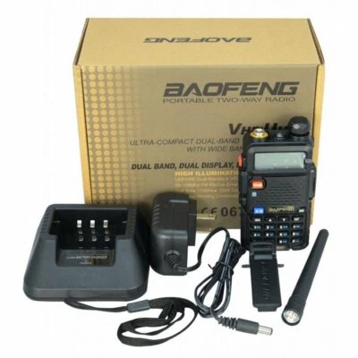 BAOFENG UV-5R VHF/UHF DUAL BAND RADIO 136-174-400-520 Mhz RICETRASMITTENTE