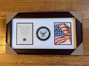 Allied Frame US Navy Medallion Double Picture Frame - Picture 1 of 9