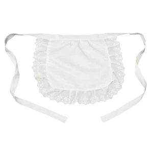 Girls Cosplay Waist Apron Half Apron Kitchen Ruffled Waist Apron Maid Apron - Picture 1 of 18