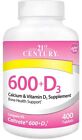 21st Century Calcium Plus D Supplement Tablet , 600 mg, 400 Count