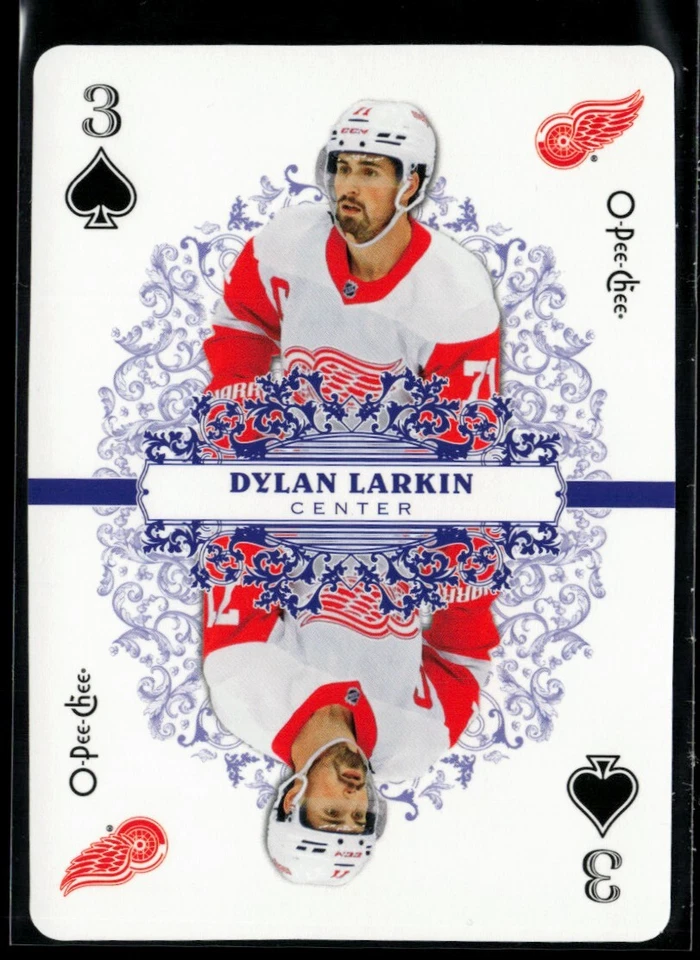 2022-23 O-Pee-Chee Playing Cards Dylan Larkin #3SPADES - Image 1 of 2