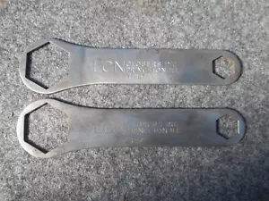 2 Vintage Flat Steel Tool LCN T-1157 Wrench Closers Inc. 8"L FREE SHIP - Picture 1 of 3