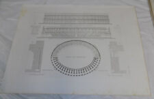 1851 Roman Facility Plan View Print///CASTRENSE AMPHITEATRE, ROME