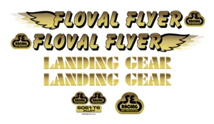 SE Racing FLOVAL FLYER decal set - SHINY GOLD/BLACK (from SE Racing) - Picture 1 of 1