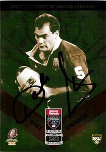 ✺Signed✺ 2010 BRISBANE BRONCOS NRL Card DALE SHEARER Daily Telegraph