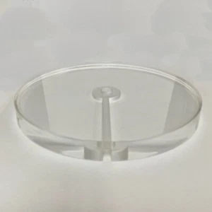 6" CLEAR ACRYLIC LAMP BASES WITH BOTTOM SLOT  FOR SPT-1 LAMP CORD  3/4" THICK - Picture 1 of 1