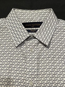 CAMISA DE VESTIR LOUIS VUITTON PARÍS MANGA LARGA LV XL TALLA M CAMISA MEDIANA AUTÉNTICA - Imagen 1 de 24