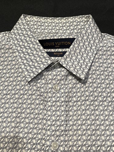 LOUIS VUITTON（LV） LOUIS VUITTON PARIS ABITO MANICA LUNGA CAMICIA LV XL VESTIBILITÀ M CAMICIA MEDIA AUTENTICA