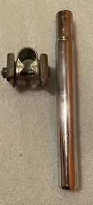 Seatpost Chrome Candle Type Straight 25.4mm Diameter . UK 1989. - Picture 1 of 3