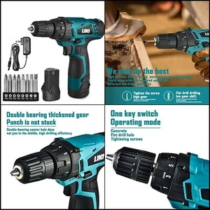 Taladro eléctrico inalámbrico atornillador de 12V con ba para hombres y mujeres - Imagen 1 de 2