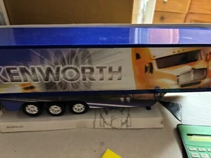 1/32 NEW RAY PLASTIC KENWORTH BLUE DRY VAN, NO PACKAGING #A512 - Picture 1 of 5