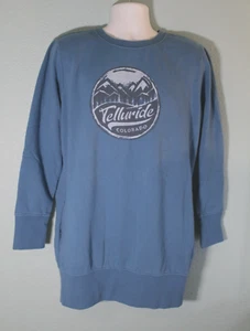 Telluride türkisblau lange Taschen Beantown Marke Grafik Sweatshirt Erwachsene Large - Bild 1 von 4