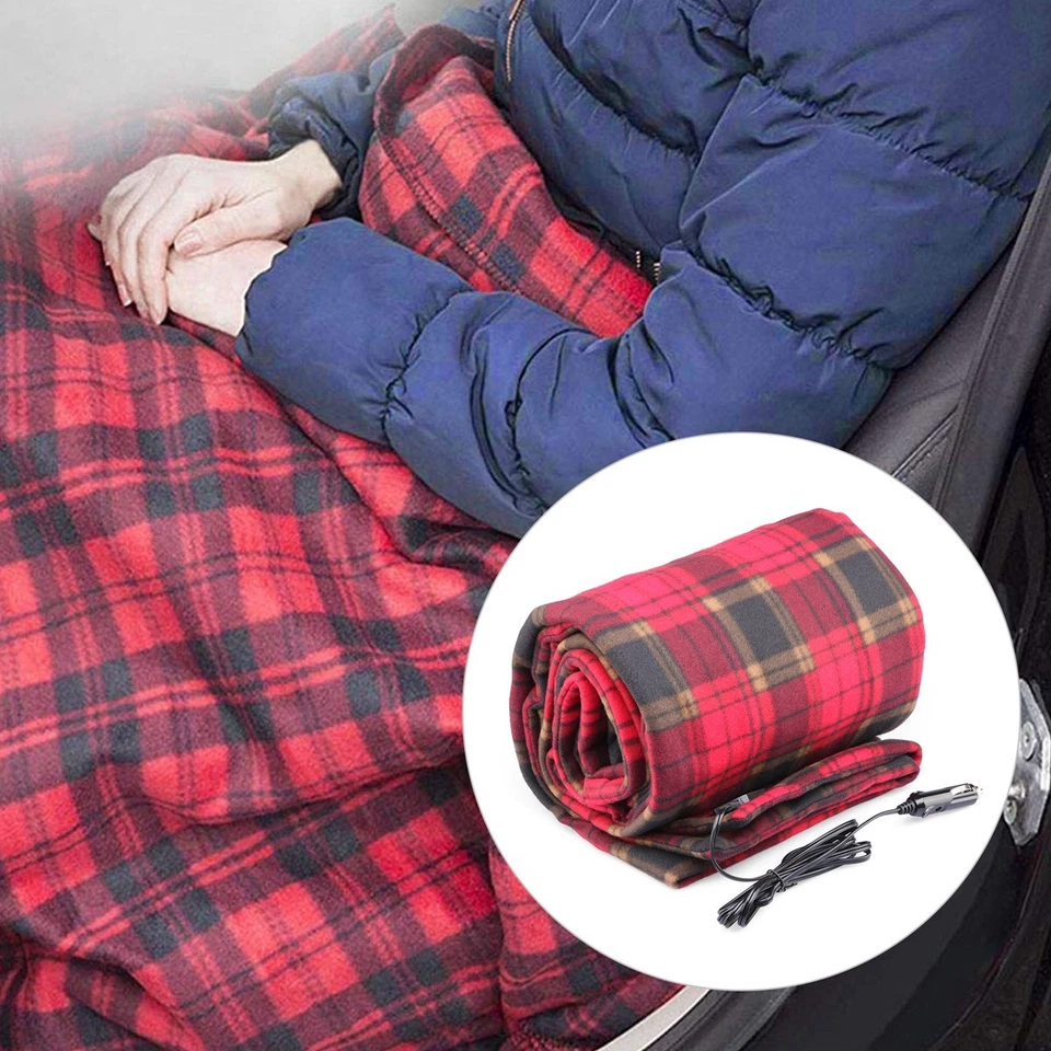 Large Heated Travel Blanket for In-Vehicle Usage 12-Volt Car Adapter 150*110 cm - image 1 of 4