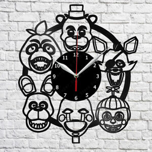 Five Nights at Freddy’s Vinyl Clock Record Wall Clock Decor Fan Art Home 2690