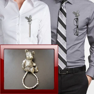 Teddy T Shirt A41 Pewter Pin Brooch Drop Hoop Holder For Glasses,Pen,Jewellery - Picture 1 of 1