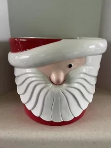 Dept 56 ~ Large Poinsettia Pot/Planter ~ Santa Claus ~ 56.93533 ~ Rare - Picture 1 of 5