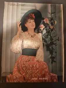 NEW YORK SUNDAY DAILY NEWS MAGAZINE COVER SEPTEMBER 28, 1941 JUNE HAVOC - Picture 1 of 1
