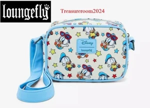 LOUNGEFLY Disney Baby Donald Duck Stars Camera Crossbody Bag NEW! - Picture 1 of 4