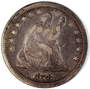 1878 CC Sitzende Freiheit Silber Viertel ☆☆ zirkuliert ☆☆ 244 - Bild 1 von 2