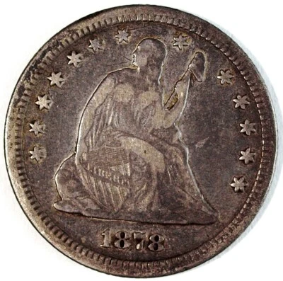 1878 CC Seated Liberty Silver Quarter ☆☆ Circulated ☆☆ 244 - Image 1 of 2
