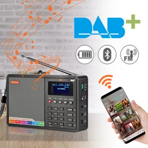 DAB/DAB+ FM Radio Portable Digital Radio Bluetooth Speaker Alarm Clock Radio Battery - Picture 1 of 11