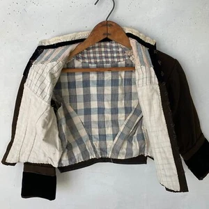 Fabulous Lined Bodice Wool Bodice 1890 Brown Woven Bodice French Workwear Work - Picture 1 of 10