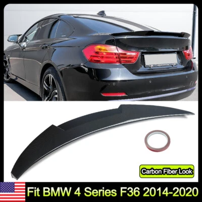 For 2014-20 BMW F36 430i 435i 440i Gran Coupe Carbon Look M4 Style Trunk Spoiler - Image 1 of 4