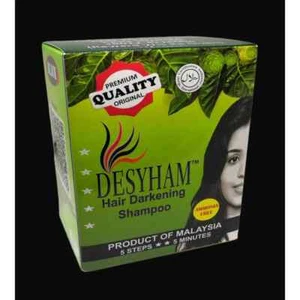 DESYHAM 5 Packs Hair Dye Color Black Dark Shampoo Instant Gray Coverage Unisex - Picture 1 of 2