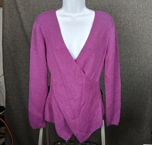 Alpaka Golden Damen Wickelpullover Medium Baby Alpaka Lila Wollpullover Peru - Bild 1 von 9