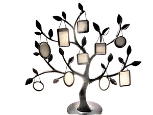 VINTAGE RARE Hallmark Family Tree 20" Bronze Color Metal Photo Display 10 Frames - Picture 1 of 8