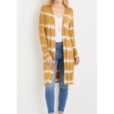 Cárdigan plumero Tie Dye dorado Maurices talla grande Foto 1 de 4