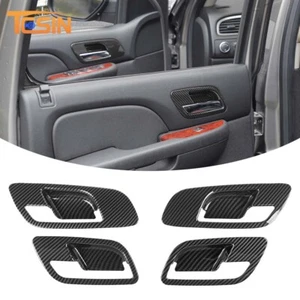 Cubierta de moldura de tazón de manija de puerta de fibra de carbono para Suburban Tahoe GMC-SIERRA 2007-2013 - Imagen 1 de 23