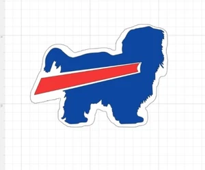 Calcomanía de vinilo Buffalo Bills Charging ShihTzu Mafia - pegatina para automóvil, Josh Allen - Imagen 1 de 2