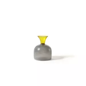 Paola C. Grey Brown Glass Carafe with Yellow Neck - Picture 1 of 4