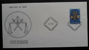 1975 Finland State Accounts Audit FDC ties 0.7Mk stamp cd Helsinki - Picture 1 of 2