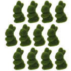 12pcs Easter Moss Rabbit Statue Artificial Bunny Figurine for Party Decoration