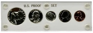1958 Proof United States 5 Coin Set White Capital Holder - Picture 1 of 2