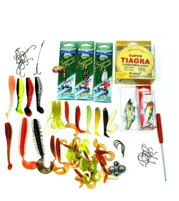 Zander Barsch Hecht Angelset  Blinker Spinner Set  85Teile Forelle Raubfisch N85 - Bild 1 von 4