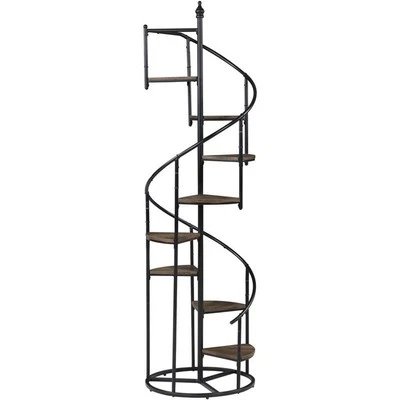 Librería metálica Coaster Staircase Farmhouse con 8 estantes en negro Foto 1 de 4