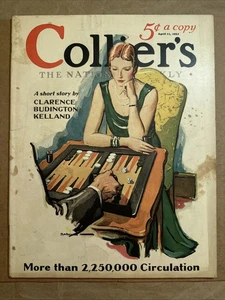 Collier’s Magazine April 11, 1931 Backgammon; Eugenie Leontovich - Alan LeMay - Picture 1 of 4