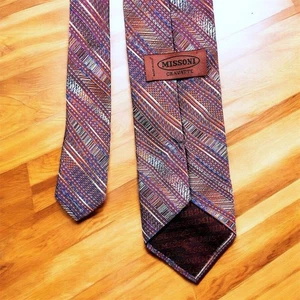 Missoni Herren Seidenkrawatte Mehrfarbig Geometrisch Designer Klassische Länge - Bild 1 von 10