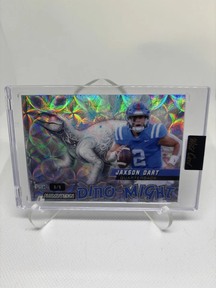 Jaxson Dart Wild Card 1/1 Dino Might Color Match - Image 1 of 1