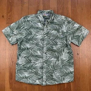 Carhartt Wip Cayman Palm Leaves Patterned Short Sleeve Shirt Size XL - Picture 1 of 3