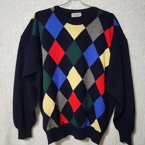 Norm Thompson Size 44 Wool Blend Long Sleeve Pullover MultiColor Vintage Sweater - Picture 1 of 5