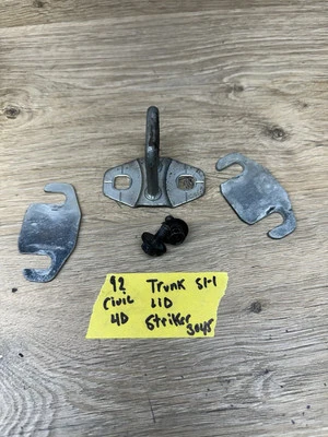 92-95 CiViC OEM TAPA MALETERO PESTILLO GOLPEADOR Cuña de captura Tornillos gancho cierre Foto 1 de 4